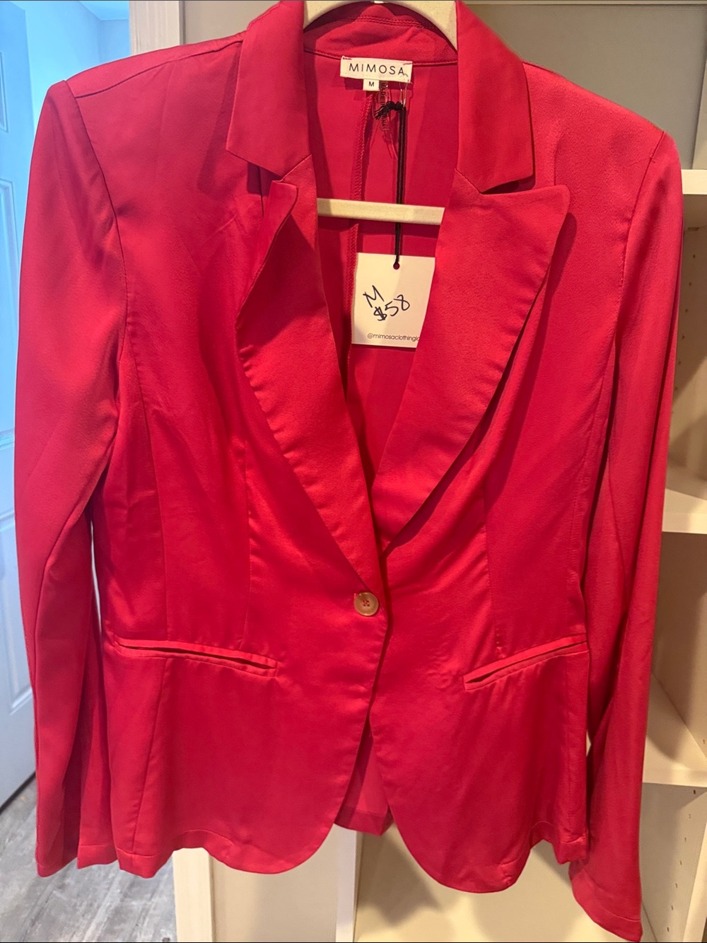 Mimosa Women's Hot Pink Tailored Blazer